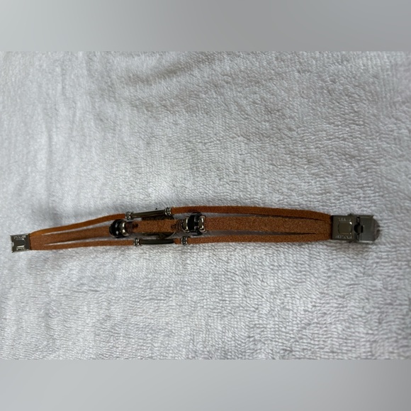 Hamsa Unisex Evil Eye Leather Wrap Bracelet - Stainless Steel Clasp - Picture 6 of 9